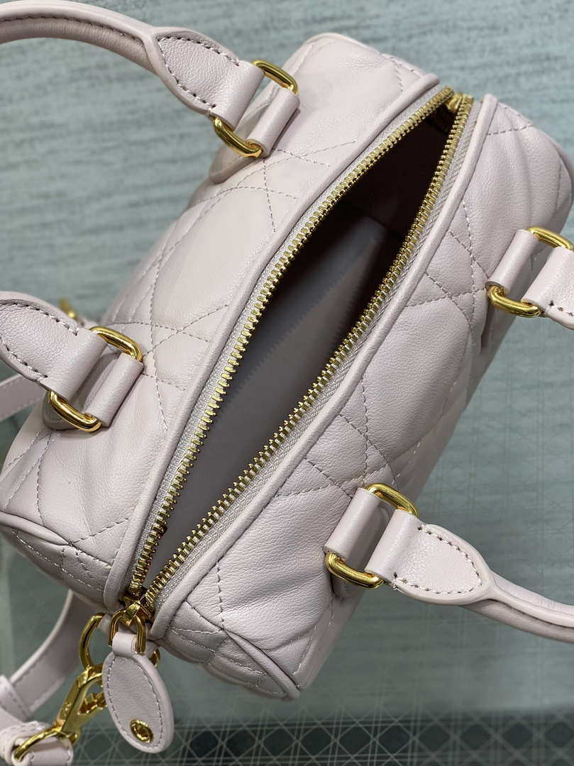 Dior M1364 Dior Groove 20 Bag Pink Macrocannage Calfskin