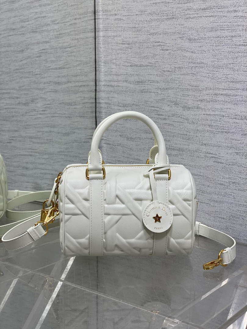 Dior M1364 Dior Groove 20 Bag White Graphic Cannage Calfskin