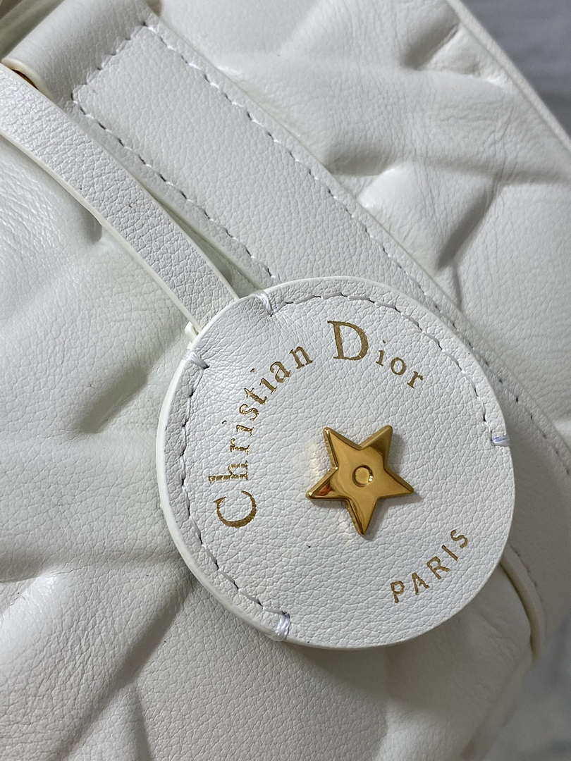 Dior M1364 Dior Groove 20 Bag White Graphic Cannage Calfskin