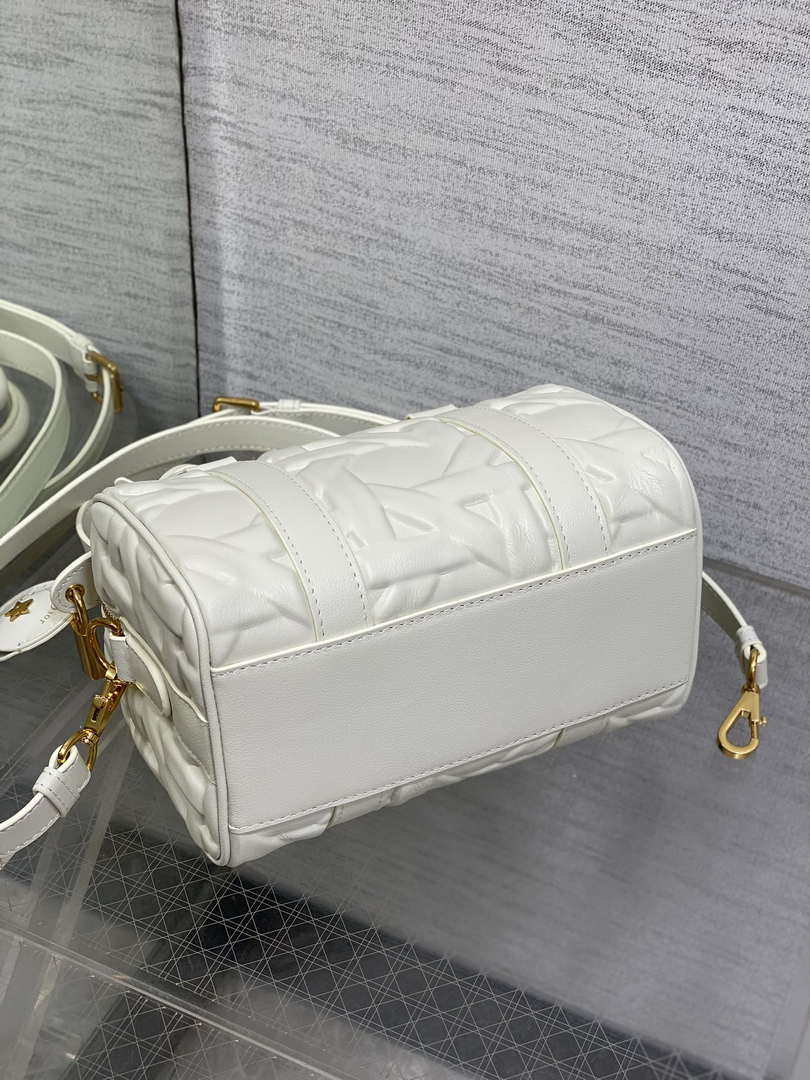 Dior M1364 Dior Groove 20 Bag White Graphic Cannage Calfskin