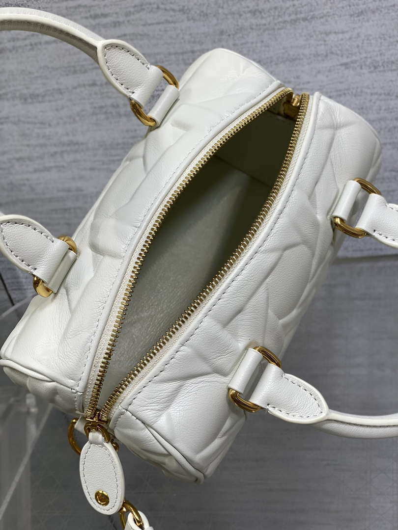 Dior M1364 Dior Groove 20 Bag White Graphic Cannage Calfskin