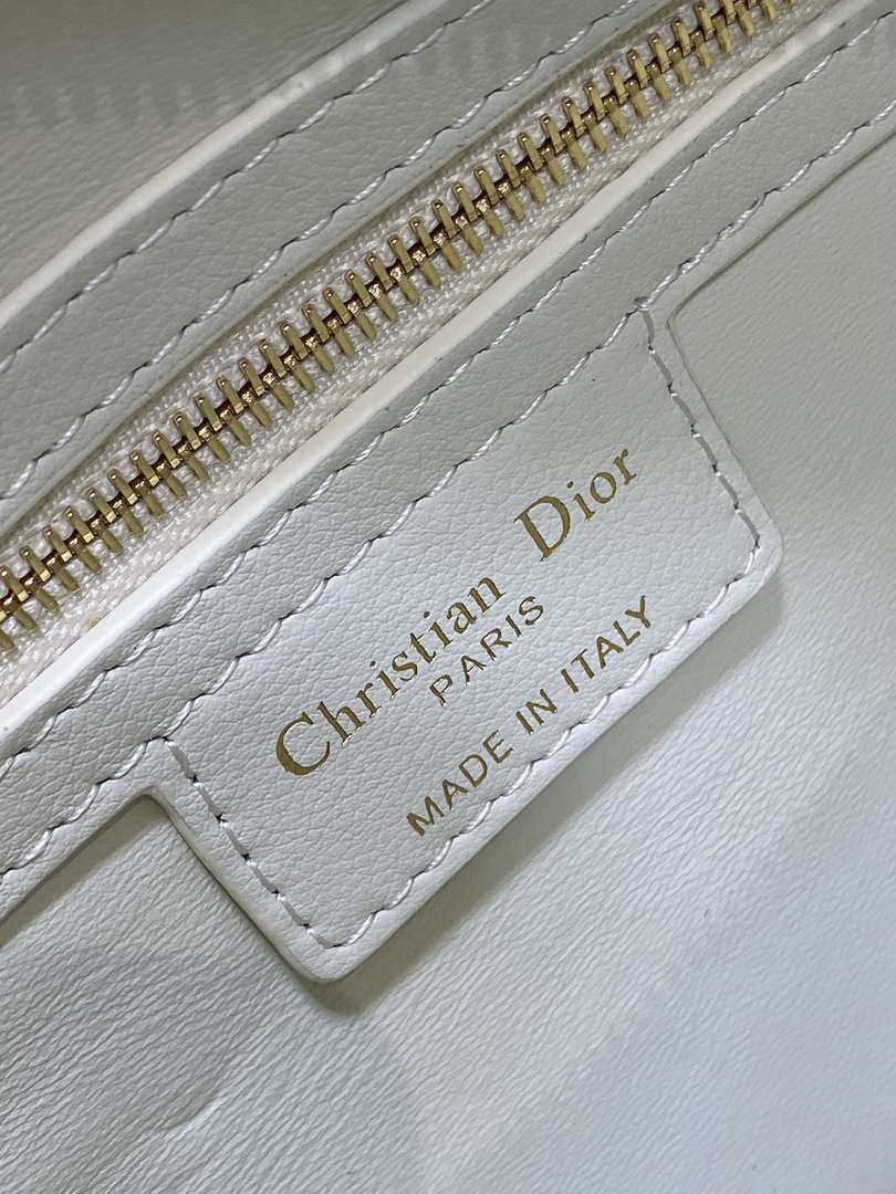 Dior M1364 Dior Groove 20 Bag White Graphic Cannage Calfskin