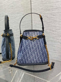 Dior M2271 Medium C'est Dior Bag Blue Denim Dior Oblique Jacquard M2029
