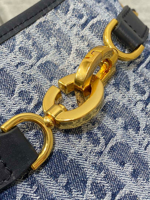 Dior M2271 Medium C'est Dior Bag Blue Denim Dior Oblique Jacquard M2029 - Default Title - View 2