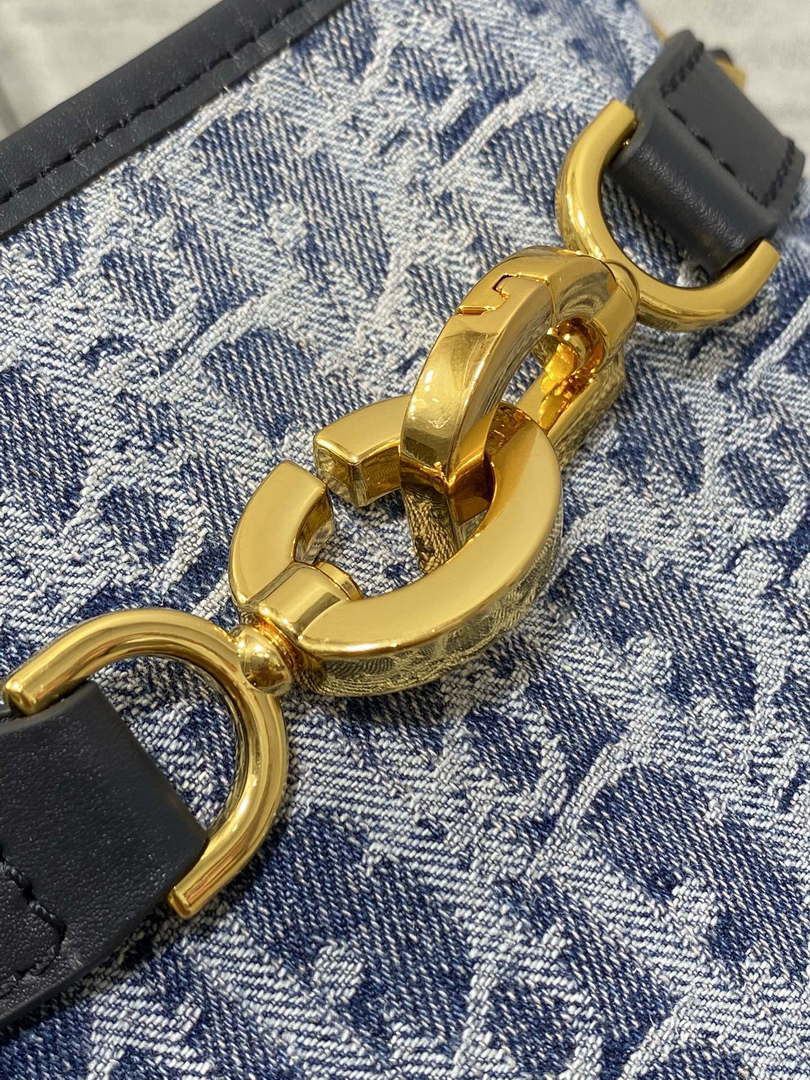 Dior M2271 Medium C'est Dior Bag Blue Denim Dior Oblique Jacquard M2029