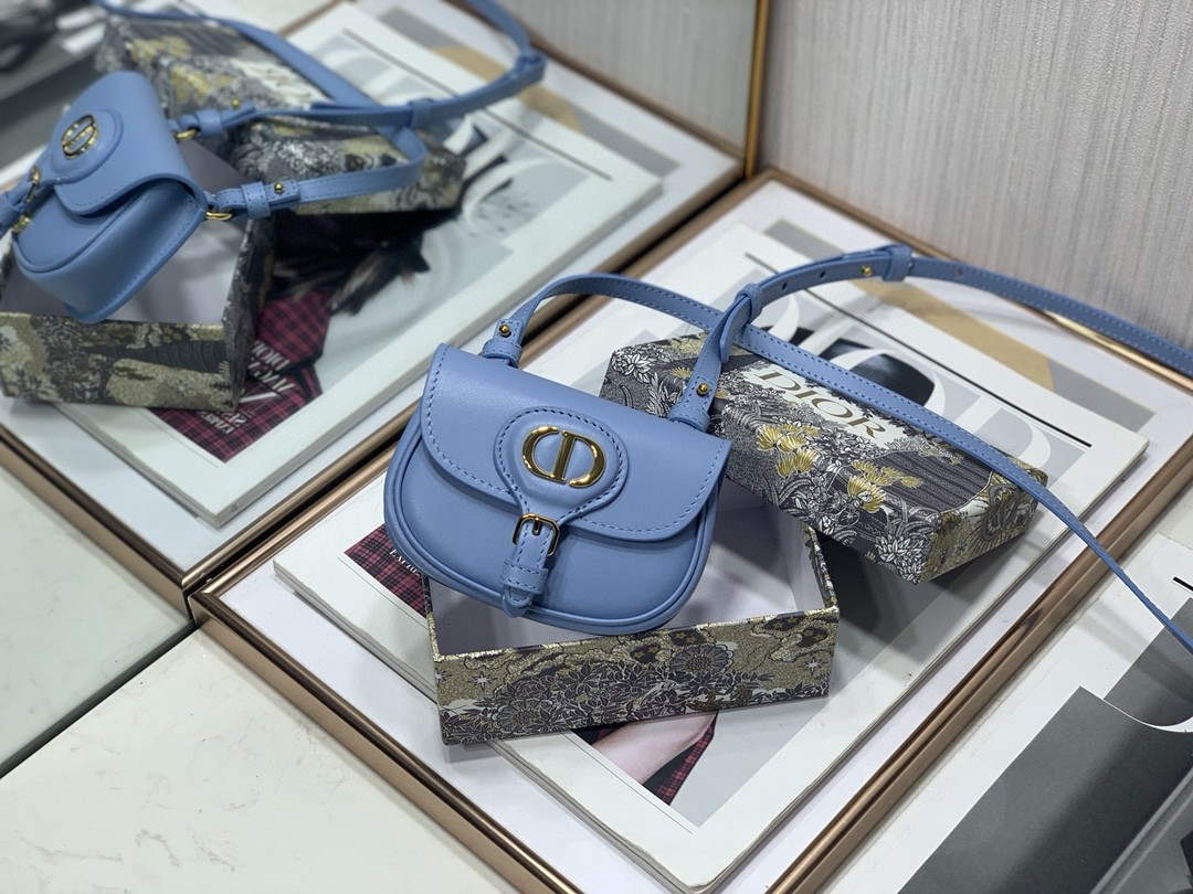 Dior M2278 Mini Bobby bag Blue Box Calfskin - Default Title - View 1