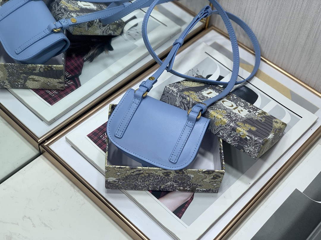 Dior M2278 Mini Bobby bag Blue Box Calfskin - Default Title - View 4