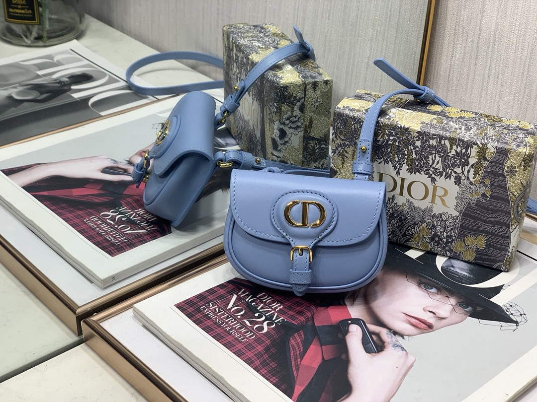 Dior M2278 Mini Bobby bag Blue Box Calfskin - Default Title - View 5