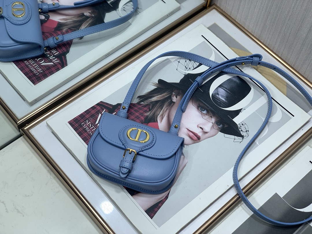 Dior M2278 Mini Bobby bag Blue Box Calfskin - Default Title - View 6
