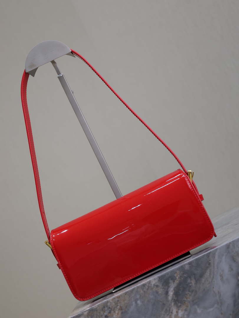Dior M2610 Miss Dior Flap Bag Red Patent Calfskin