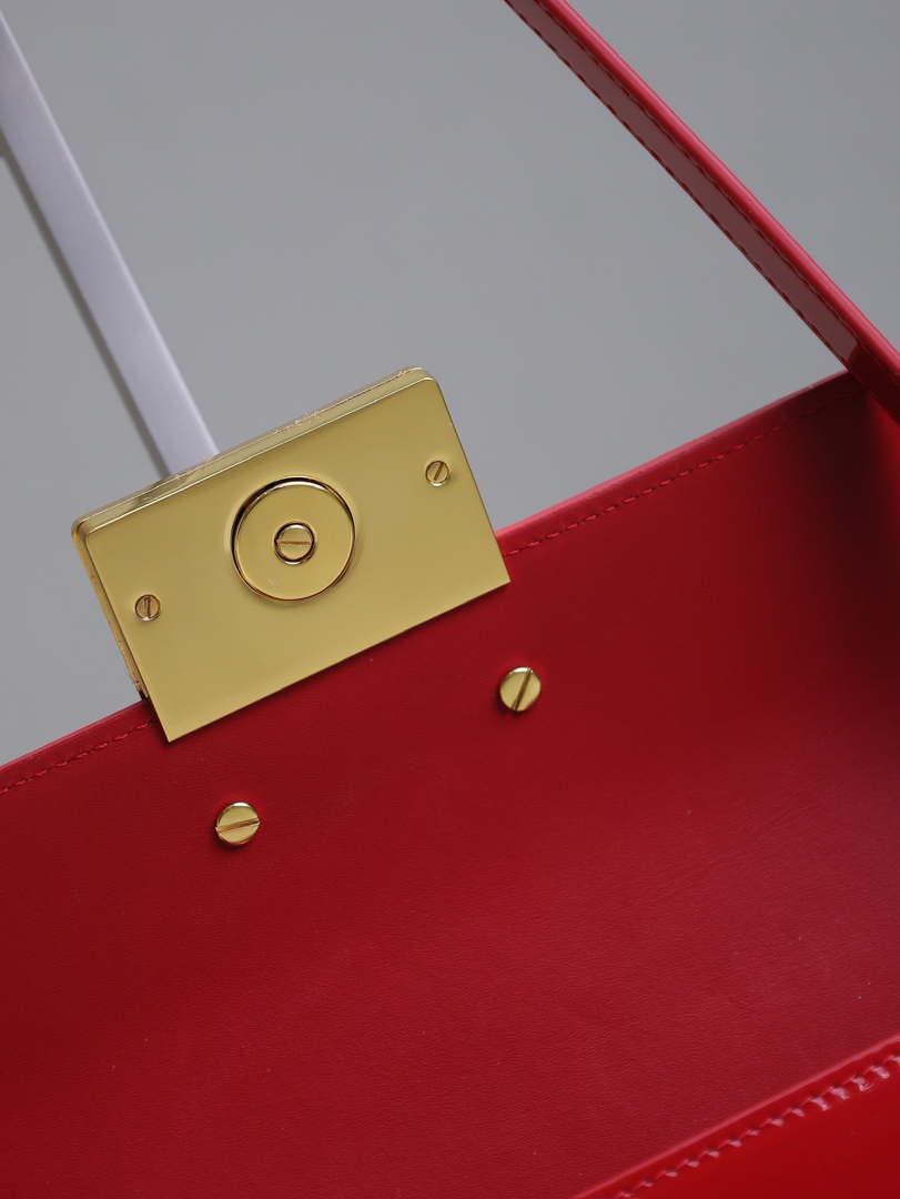Dior M2610 Miss Dior Flap Bag Red Patent Calfskin