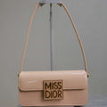 Dior M2610 Miss Dior Flap Bag Apricot Patent Calfskin - Default Title - View 1