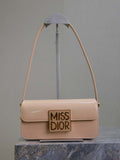 Dior M2610 Miss Dior Flap Bag Apricot Patent Calfskin
