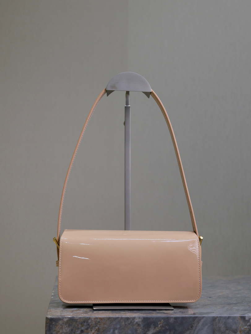 Dior M2610 Miss Dior Flap Bag Apricot Patent Calfskin
