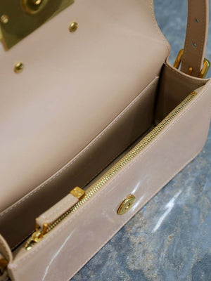 Dior M2610 Miss Dior Flap Bag Apricot Patent Calfskin - Default Title - View 10