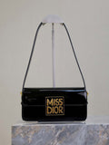 Dior M2610 Miss Dior Flap Bag Black Patent Calfskin