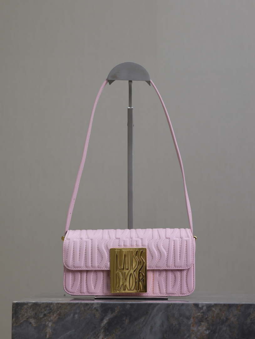 Dior M2610UBOS_M900 Pink Quilted Miss Dior Allover Calfskin