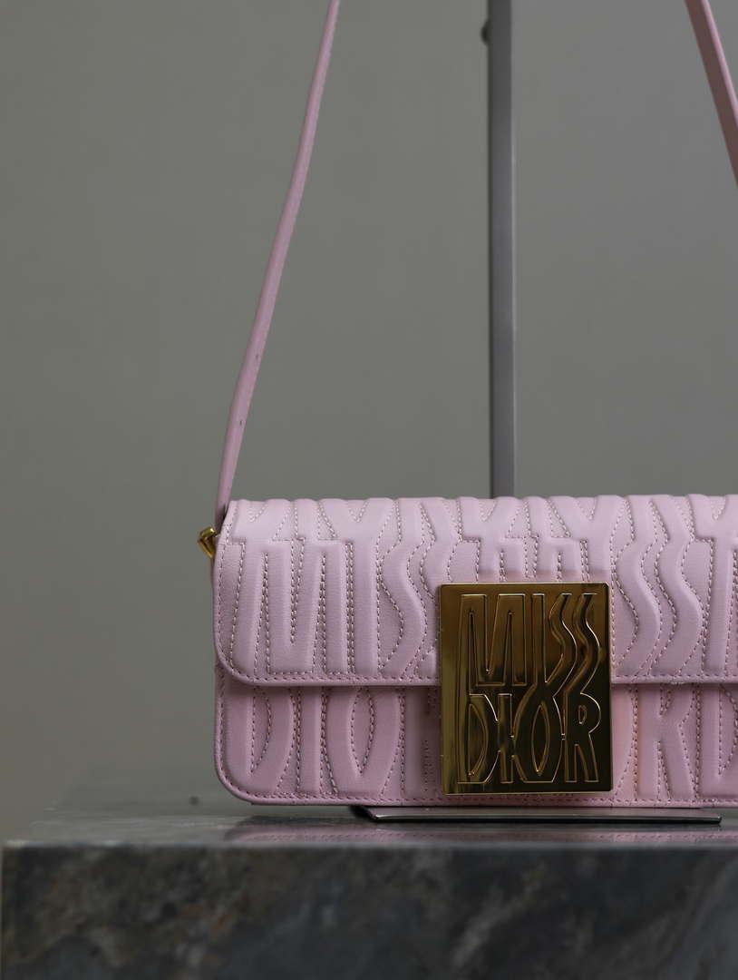 Dior M2610UBOS_M900 Pink Quilted Miss Dior Allover Calfskin - Default Title - View 2