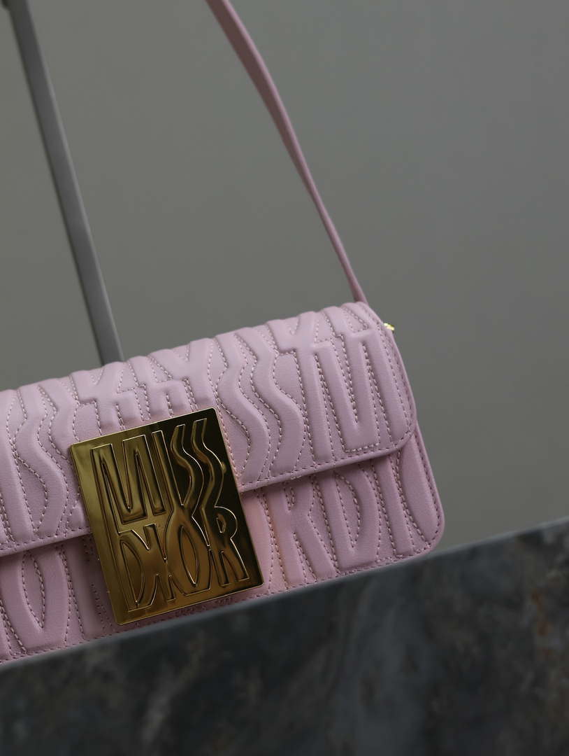 Dior M2610UBOS_M900 Pink Quilted Miss Dior Allover Calfskin