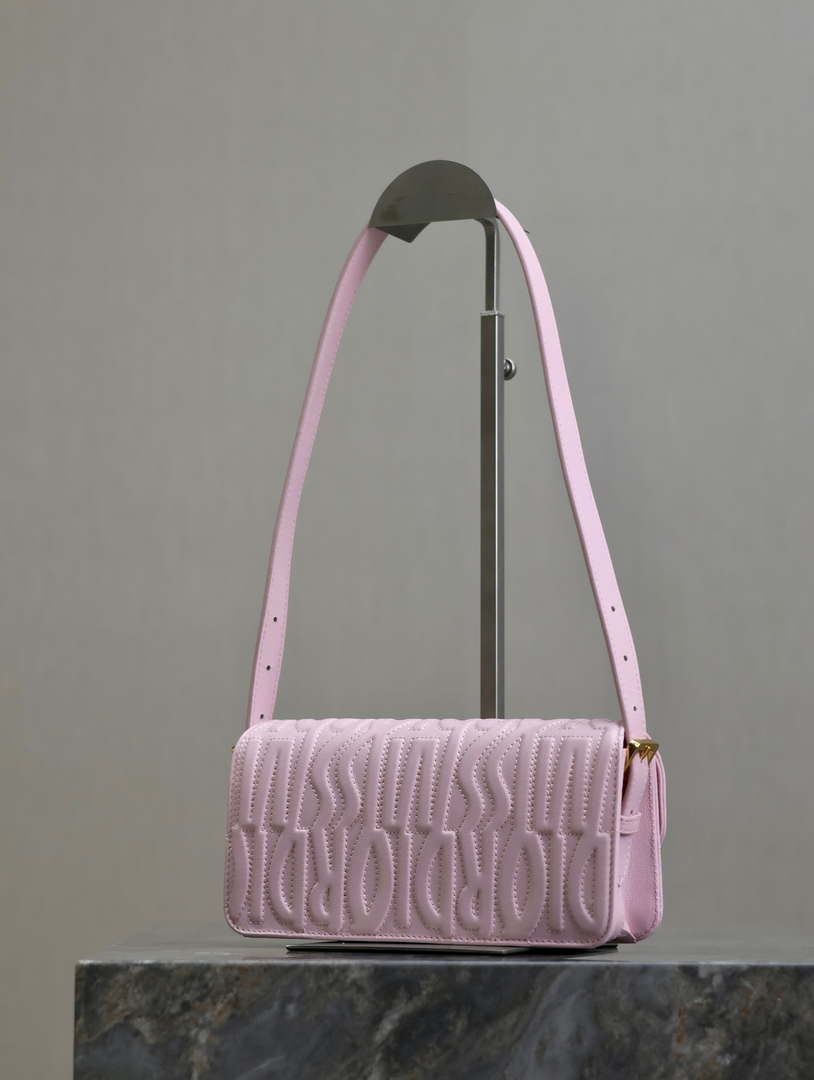 Dior M2610UBOS_M900 Pink Quilted Miss Dior Allover Calfskin