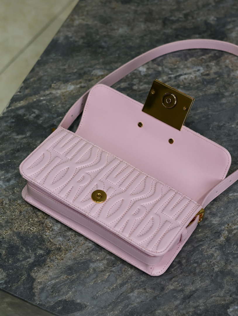Dior M2610UBOS_M900 Pink Quilted Miss Dior Allover Calfskin