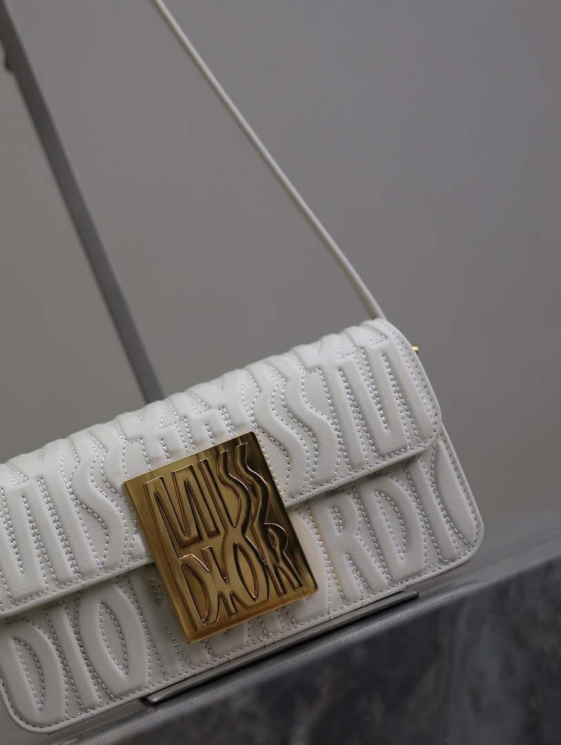 Dior M2610UBOS_M900 White Quilted Miss Dior Allover Calfskin - Default Title - View 3