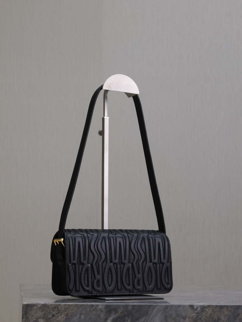 Dior M2610UBOS_M900 Black Quilted Miss Dior Allover Calfskin