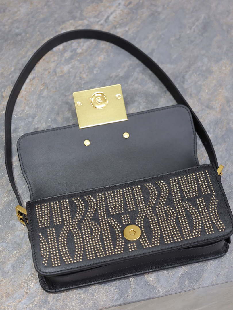 Dior M2610UZCJ_M911 Black Miss Dior Allover Calfskin with Gold-Finish