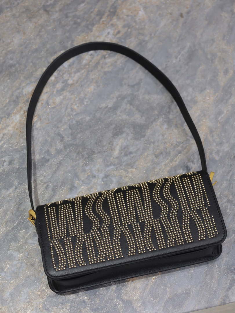Dior M2610UZCJ_M911 Black Miss Dior Allover Calfskin with Gold-Finish