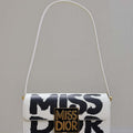 Dior M2610UZCJ_M911 Miss Dior Flap Bag White and Black Miss Dior Graffiti Printed - Default Title - View 1