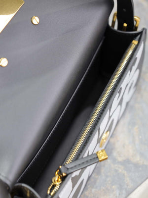 Dior M2610UZCJ_M911 Miss Dior Flap Bag Black and White Miss Dior Graffiti Printed - Default Title - View 6