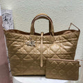 Dior M2820 Large Dior Toujours Bag Apricot Macrocannage Calfskin - Default Title - View 1