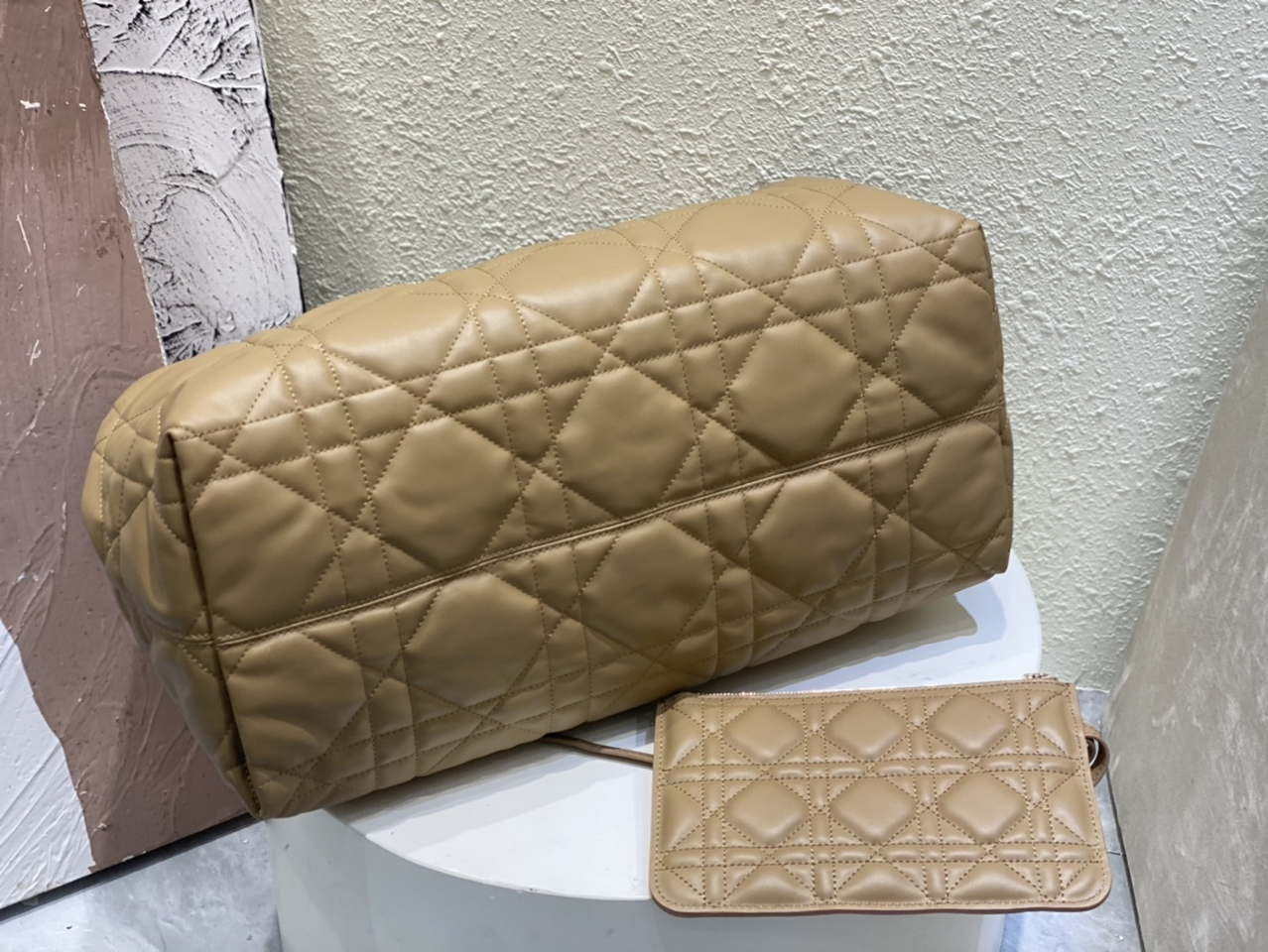 Dior M2820 Large Dior Toujours Bag Apricot Macrocannage Calfskin - Default Title - View 6