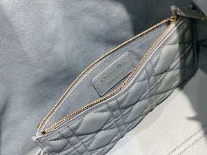 Dior M2820 Large Dior Toujours Bag Blue Macrocannage Calfskin - Default Title - View 9