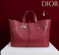 Dior M2820 Large Dior Toujours Bag Burgundy Flat Macrocannage Calfskin