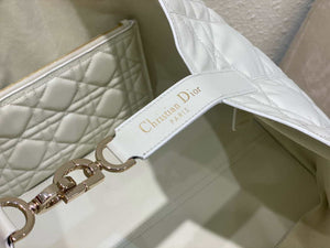 Dior M2820 Large Dior Toujours Bag White Macrocannage Calfskin - Default Title - View 8