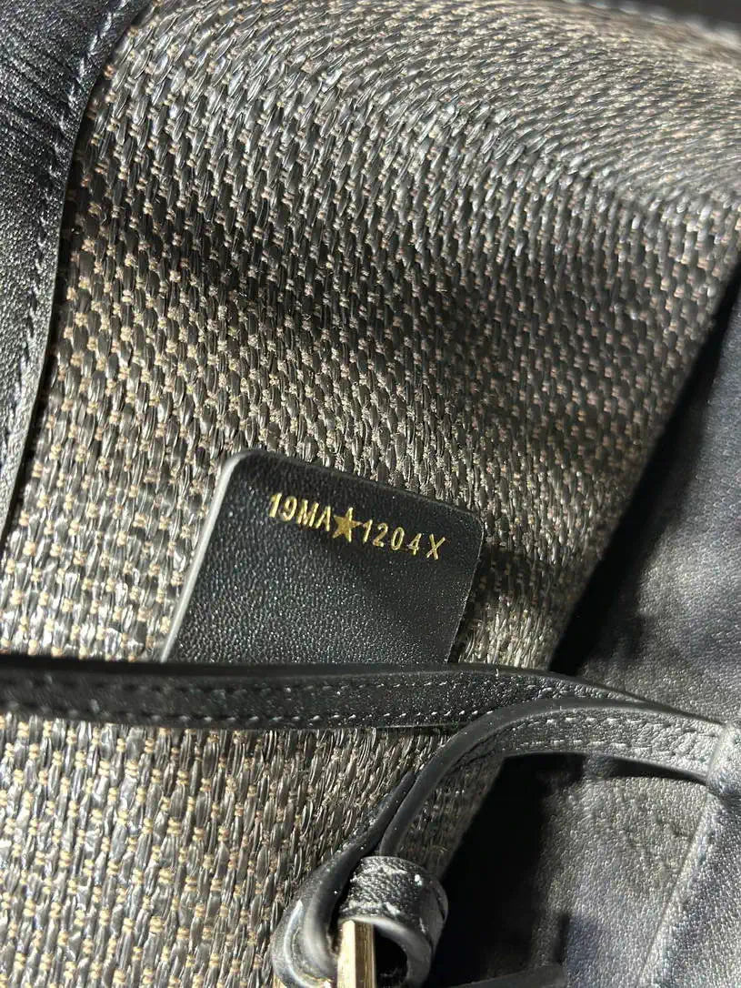 Dior M2821 Medium Dior Toujours Bag Black Tweed Embroidered diamond