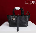 Dior M2822 Small Dior Toujours Bag Black Macrocannage Grained Calfskin