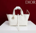 Dior M2822 Small Dior Toujours Bag White Macrocannage Grained Calfskin
