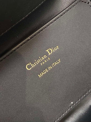 Dior M2835 Small Dior Toujours Vertical Tote Bag Black Macrocannage Calfskin - Default Title - View 5