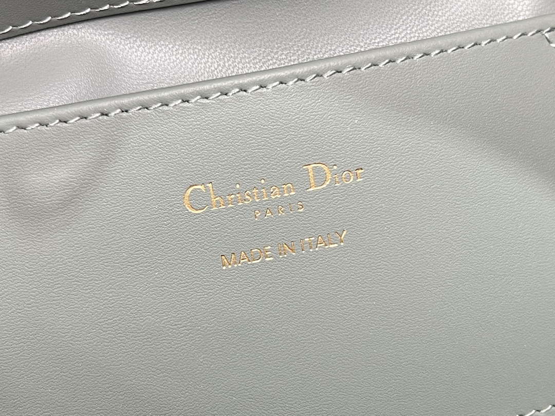 Dior M2835 Small Dior Toujours Vertical Tote Bag Blue Macrocannage Calfskin