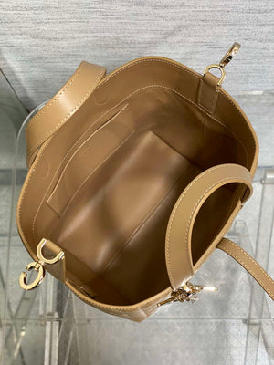 Dior M2836 Medium Dior Toujours Vertical Tote Bag Sand Macrocannage Calfskin - Default Title - View 8