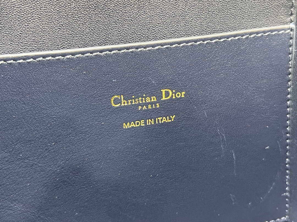 Dior M2840 Blue Dior Oblique Jacquard and Smooth Calfskin