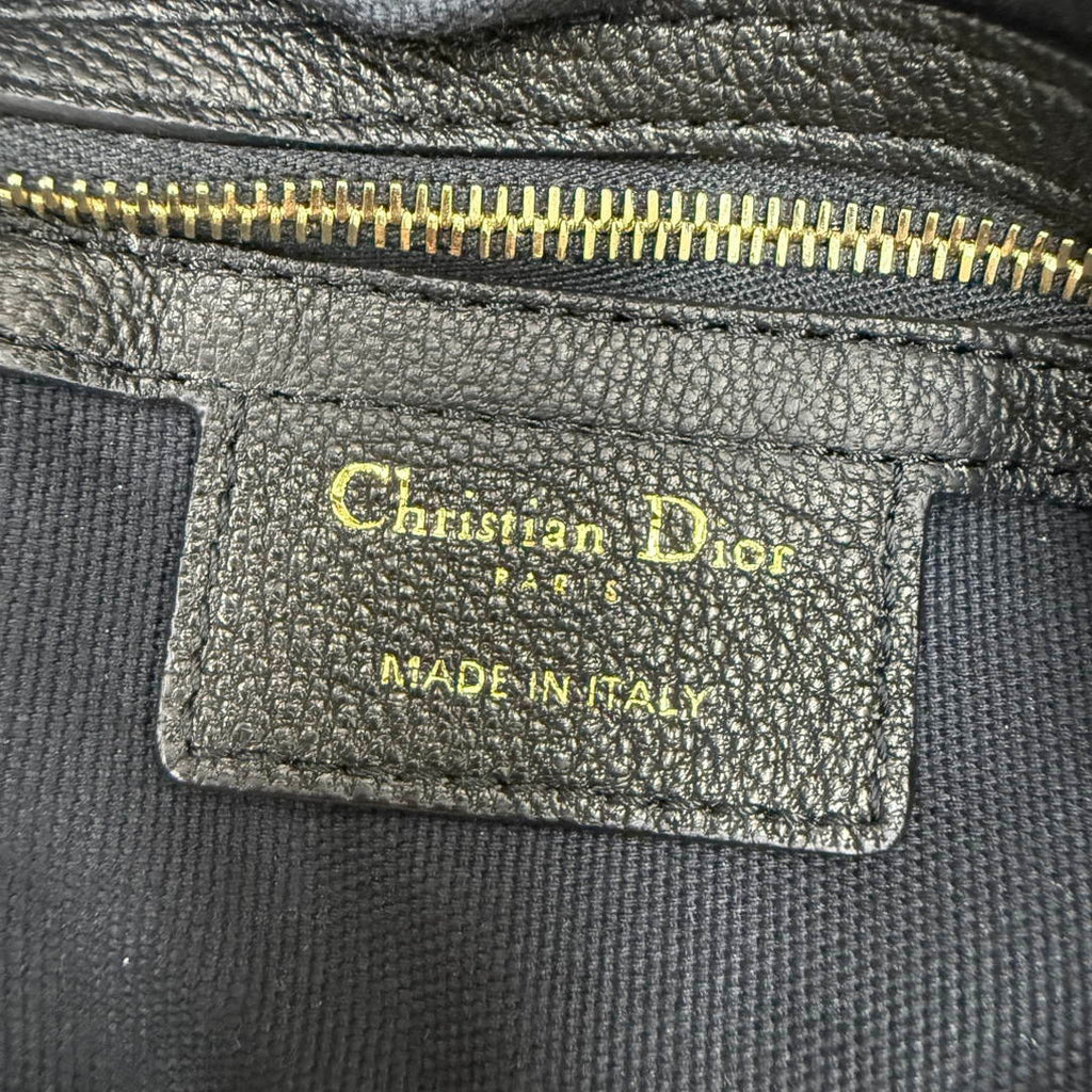Dior M2845 Small Dior Voyage Bag Black Flat Macrocannage Grained Calfskin