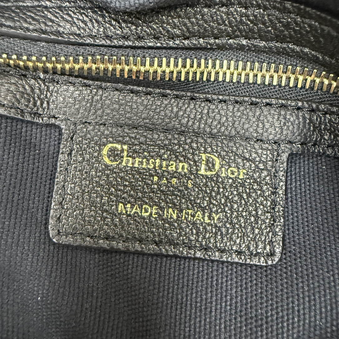 Dior M2845 Small Dior Voyage Bag Black Flat Macrocannage Grained Calfskin