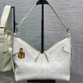 Dior M2846 Medium Dior Voyage Bag White Flat Macrocannage Grained Calfskin
