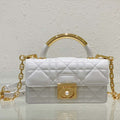 Dior M4401 Mini Dior Ange Bag White Macrocannage Calfskin - Default Title - View 1