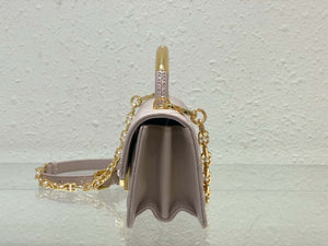 Dior M4401 Mini Dior Ange Bag Pink Macrocannage Calfskin - Default Title - View 4