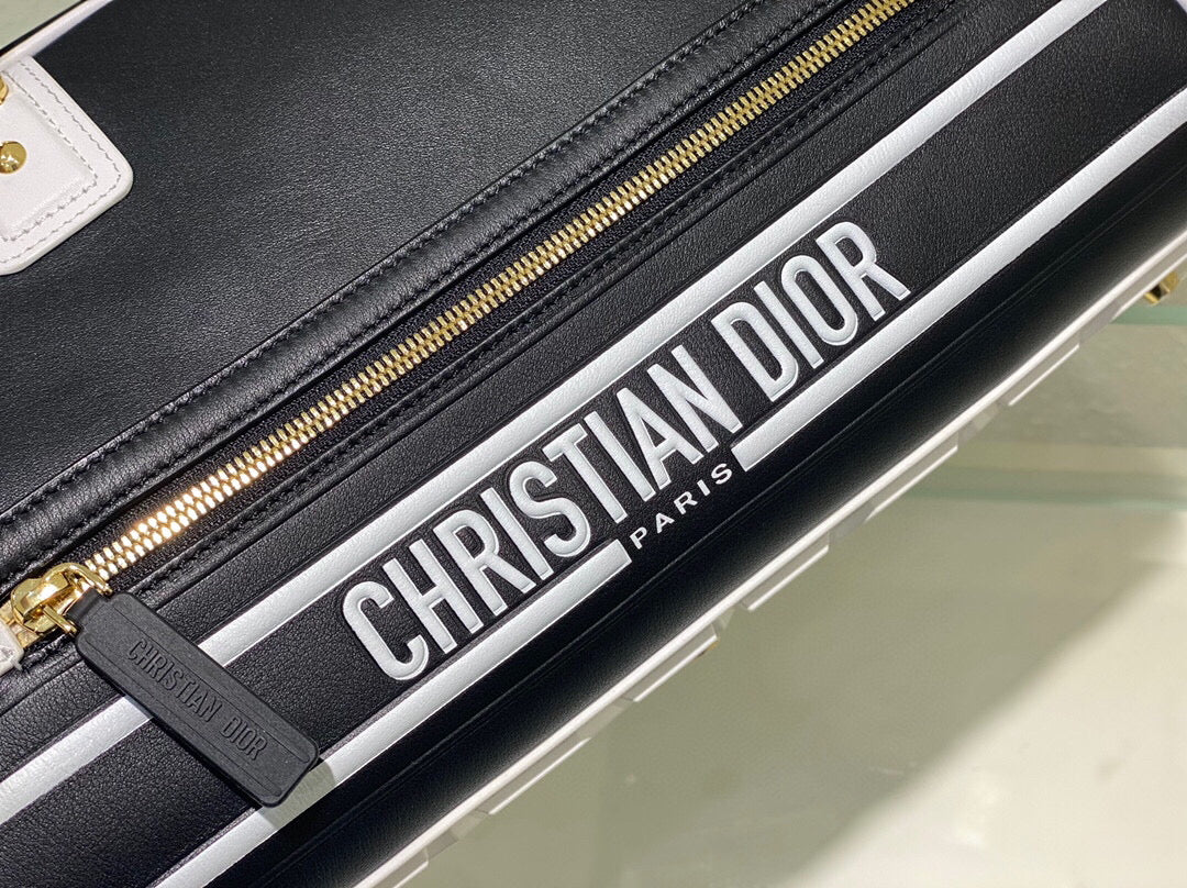 Dior M6202 Medium Dior Vibe Zip Bowling Bag Black Smooth Calfskin - Default Title - View 6