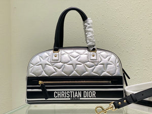 Dior M6202 Medium Dior Vibe Zip Bowling Bag Black and Silver Smooth Calfskin - Default Title - View 3